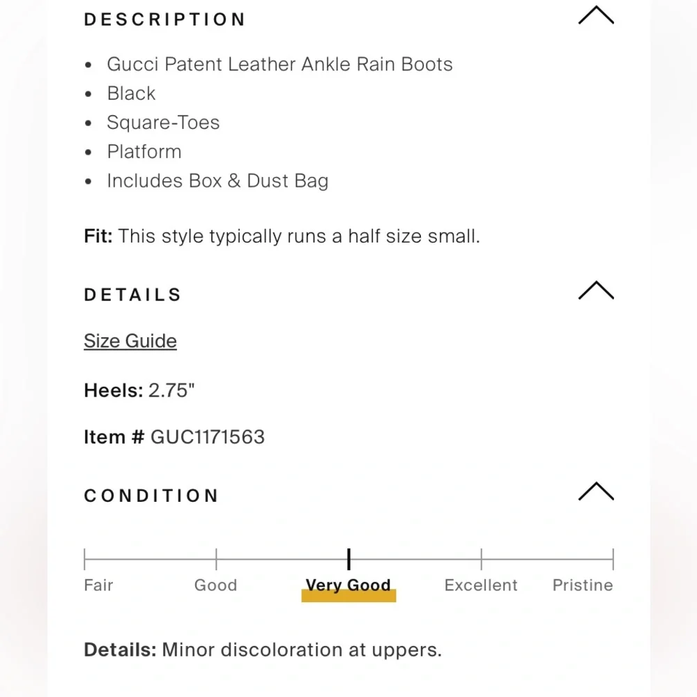 🌟 Host Pick 🌟 Gucci Patent Leather Rain Boots - Picture 13 of 14